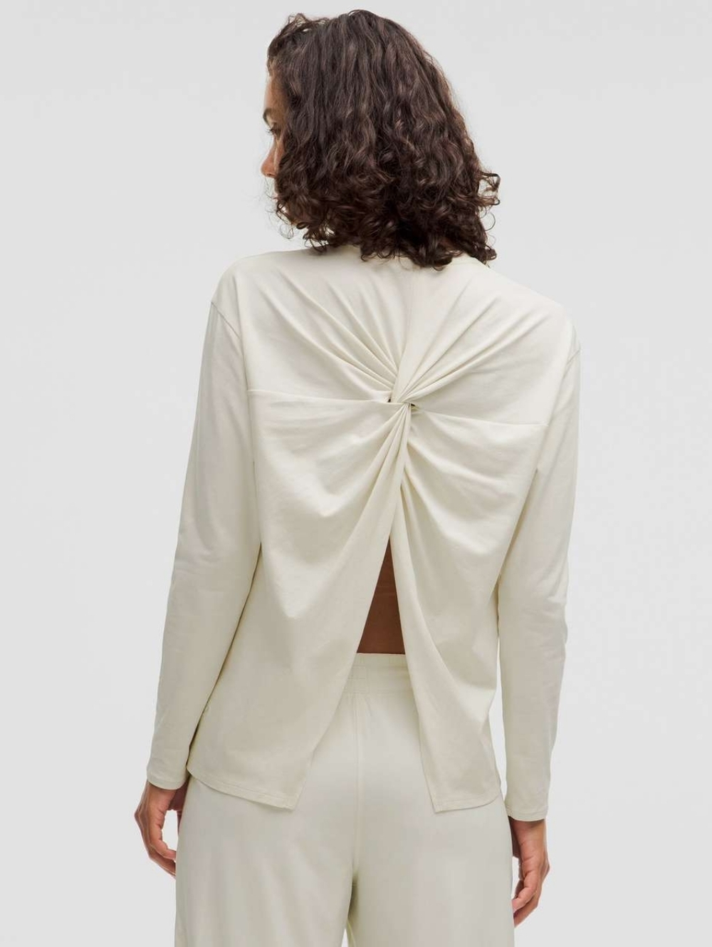 Lululemon Twist-Back Relaxed-Fit Long-Sleeve Shirt In Bone